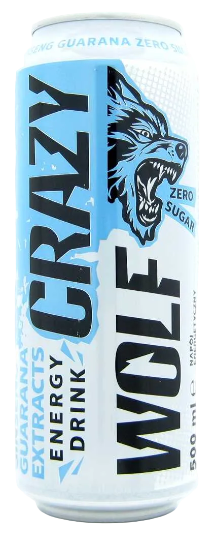 Crazy Wolf 500ML Ginseng Guarana Sugar Free 500MLx24