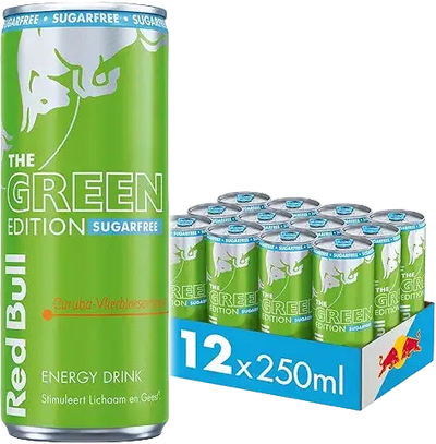 Red Bull Green Edition Suikervrij 12x250ML INC Statiegeld